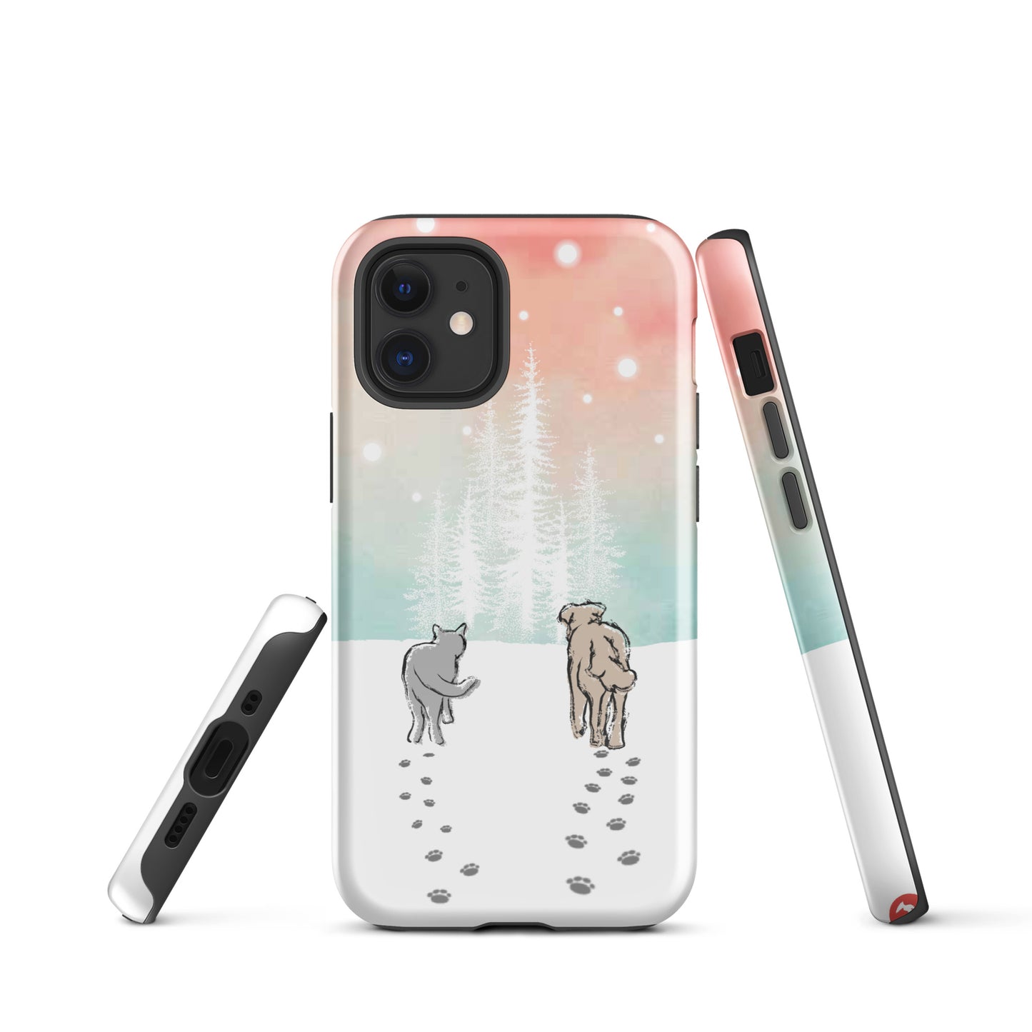 Cat and Dog Watercolor iPhone® Case