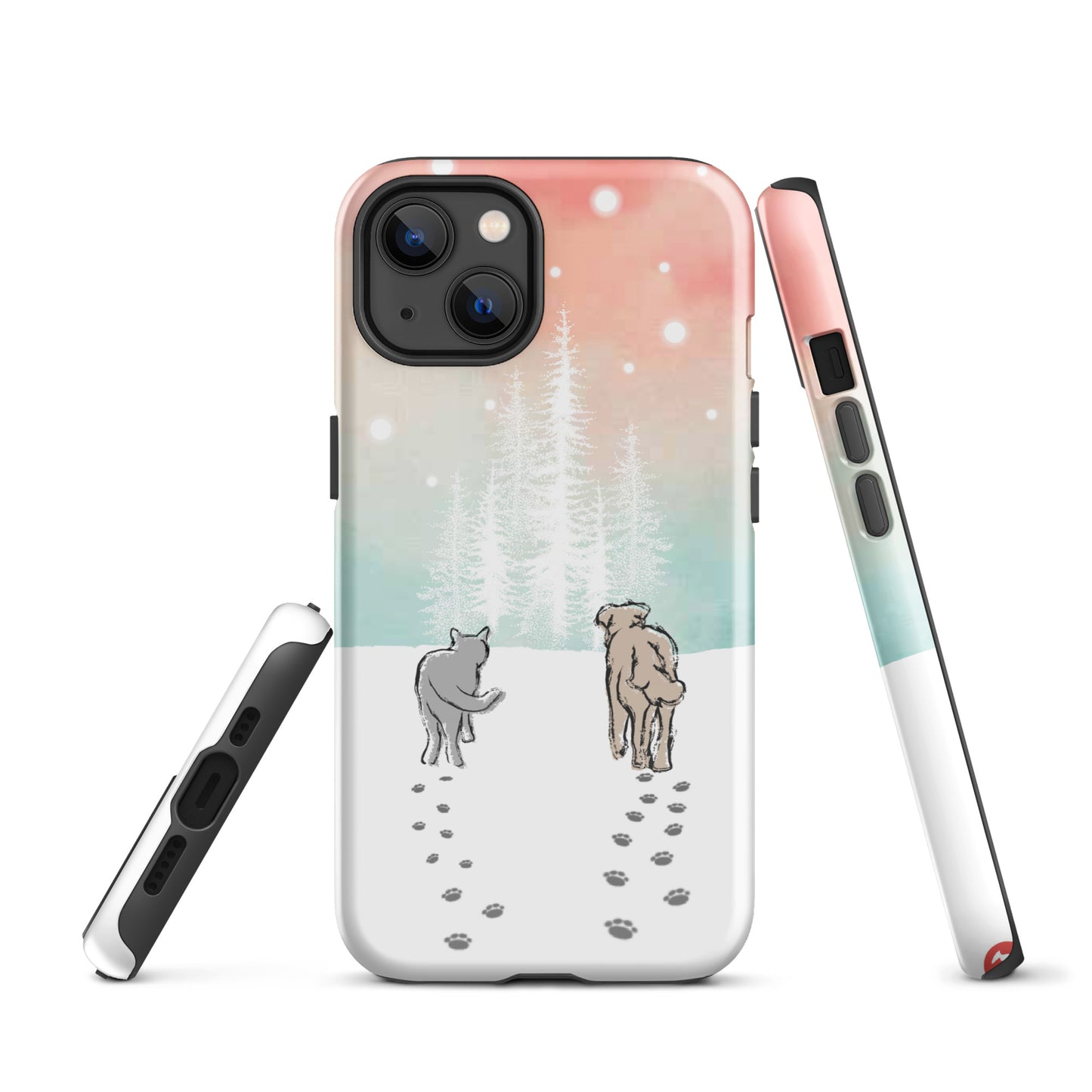 Cat and Dog Watercolor iPhone® Case