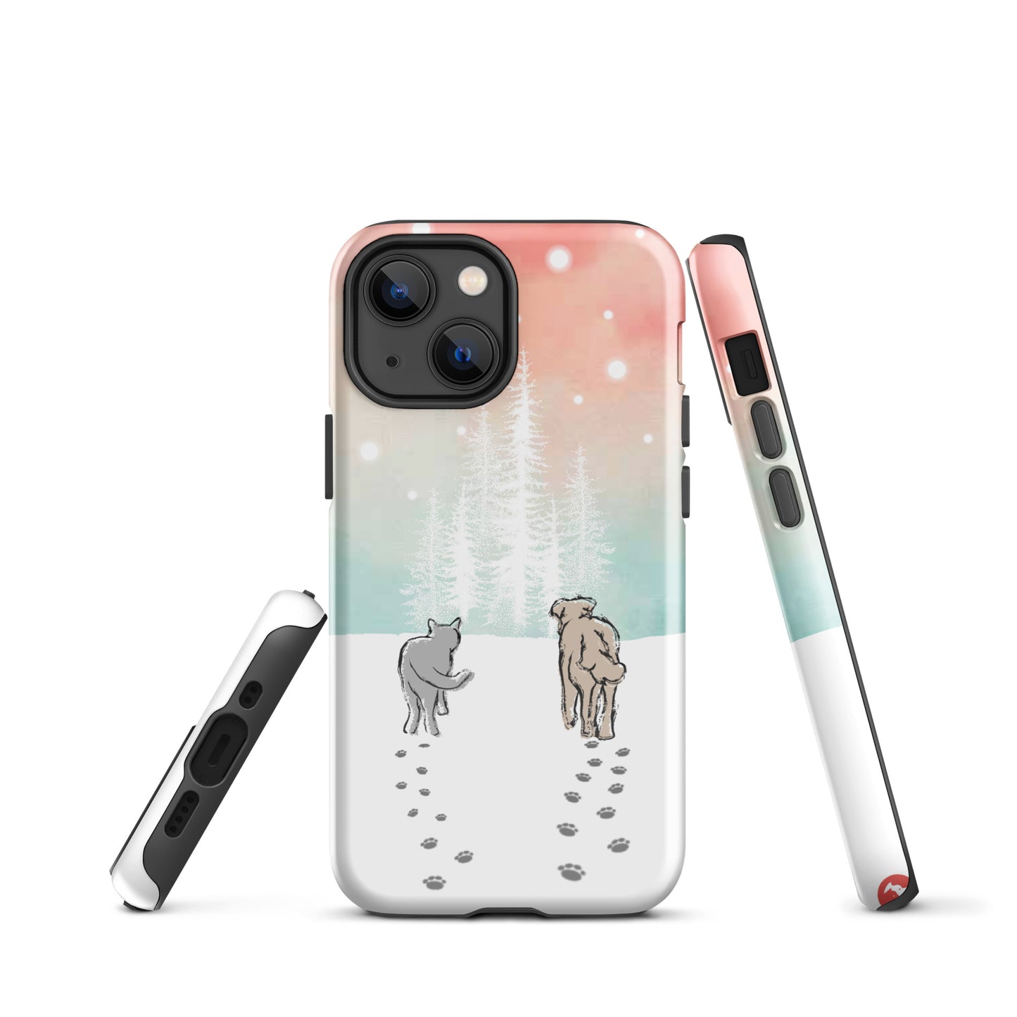 Cat and Dog Watercolor iPhone® Case