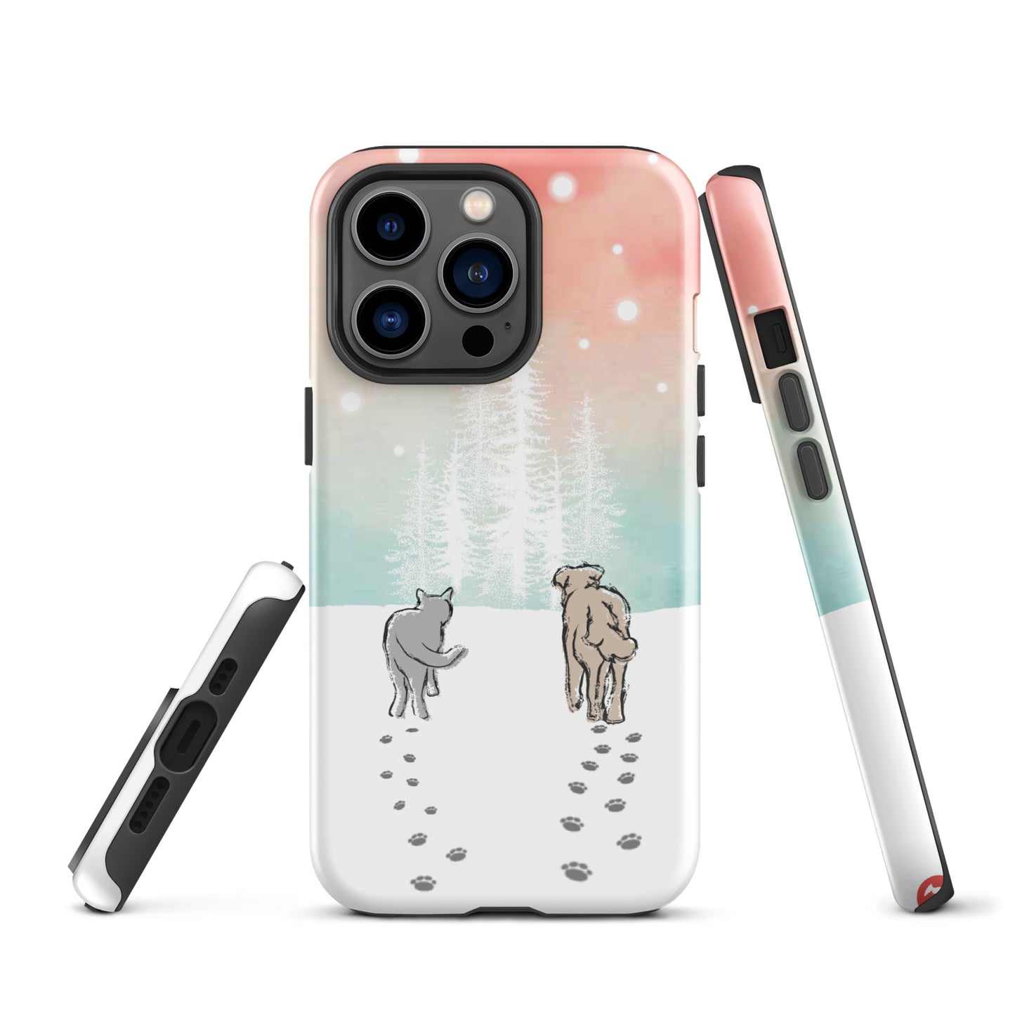 Cat and Dog Watercolor iPhone® Case