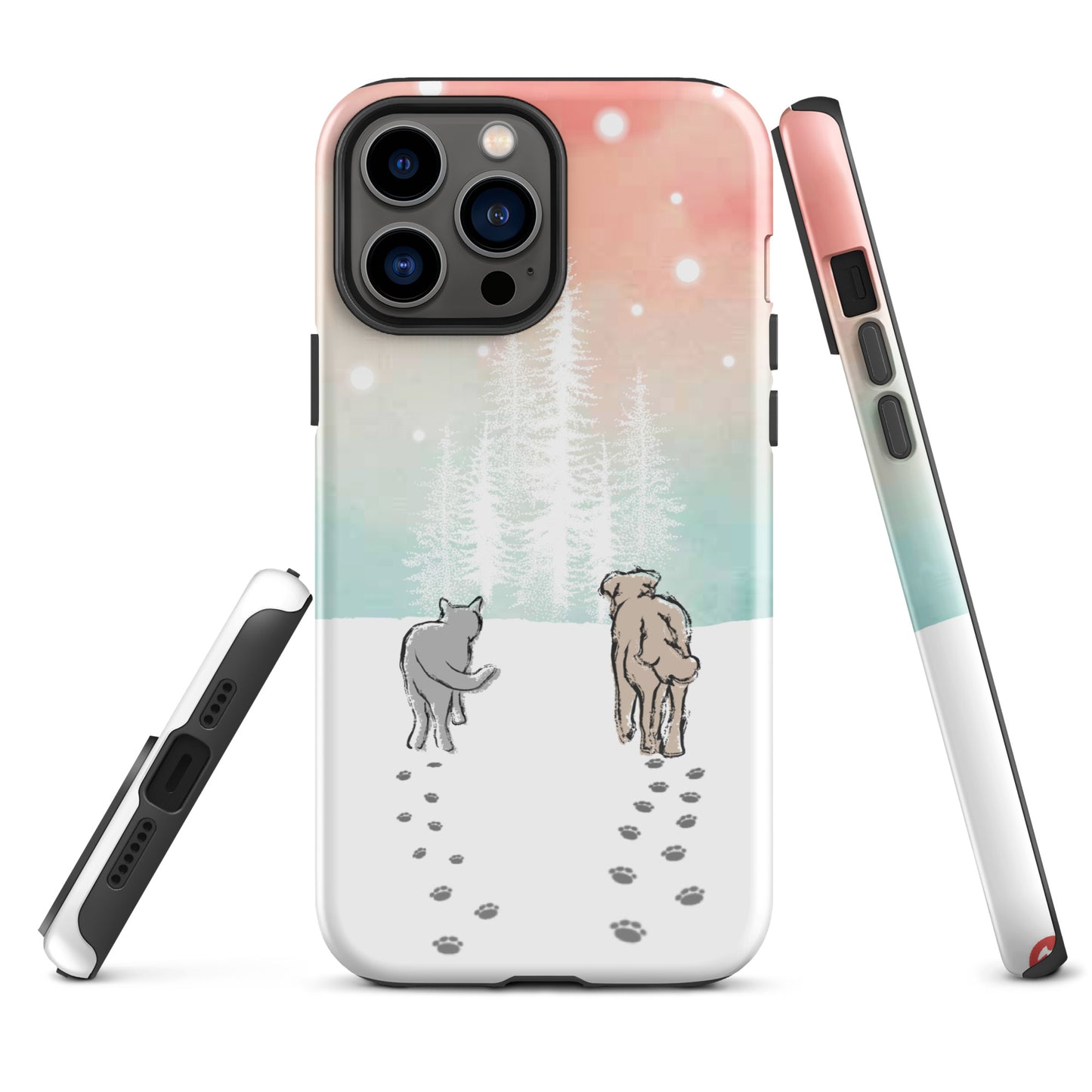 Cat and Dog Watercolor iPhone® Case