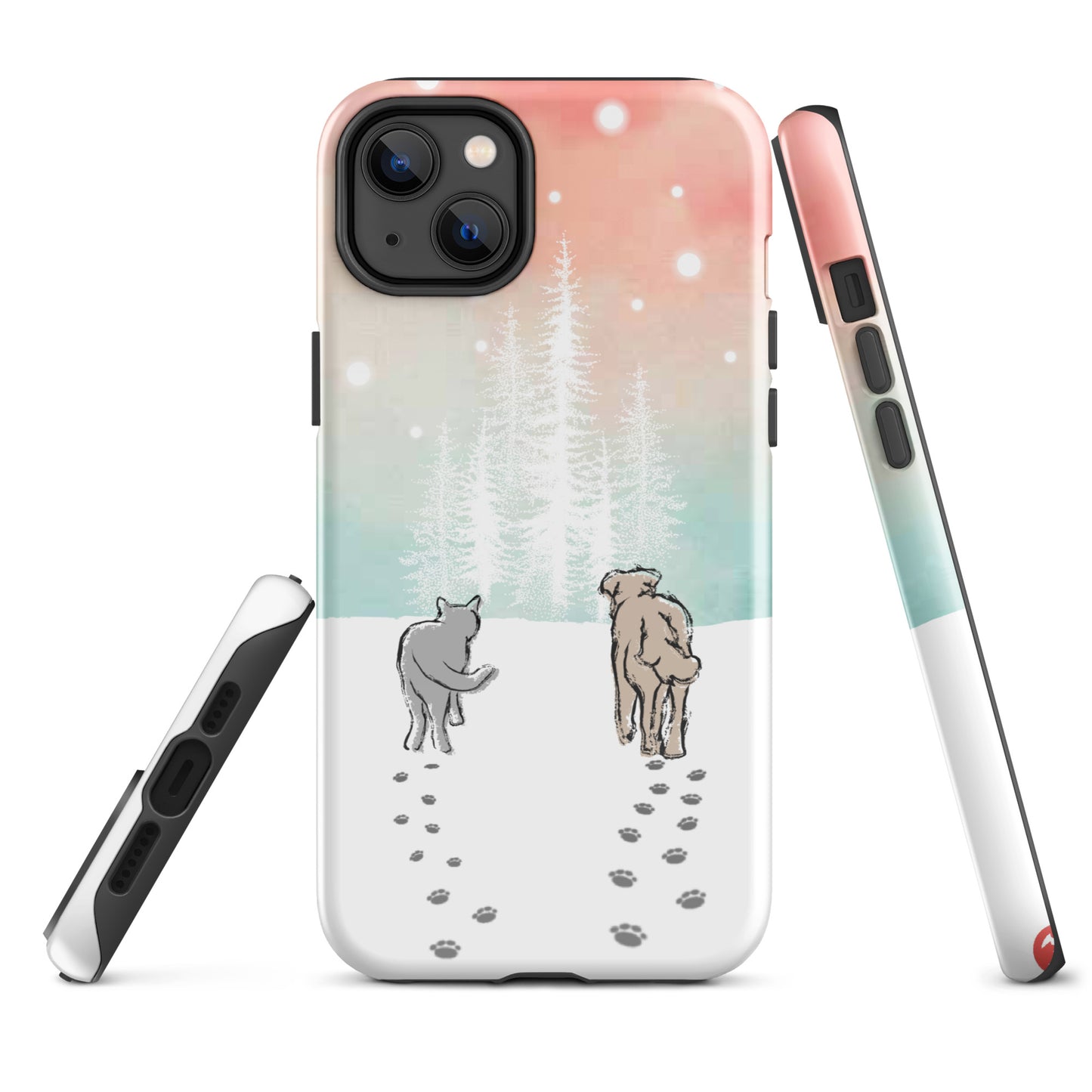Cat and Dog Watercolor iPhone® Case