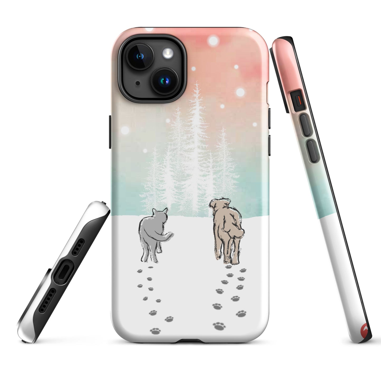Cat and Dog Watercolor iPhone® Case