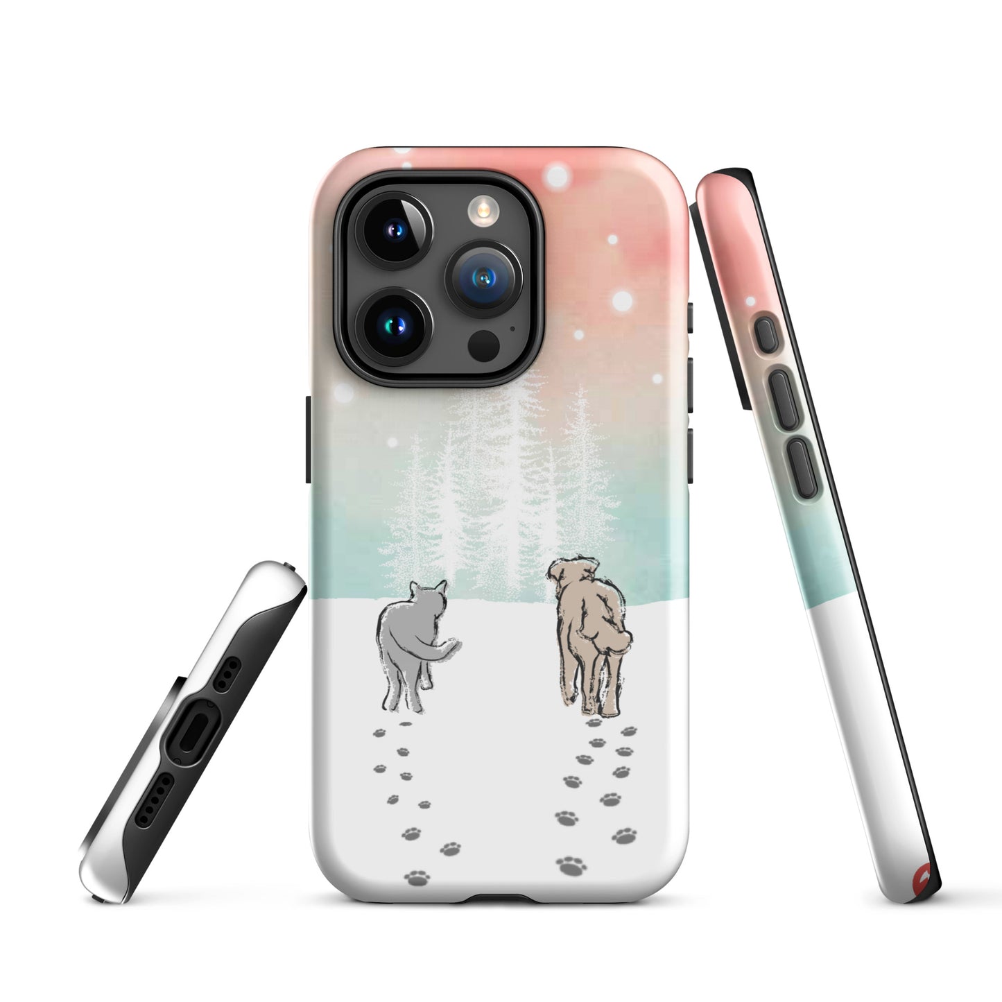 Cat and Dog Watercolor iPhone® Case