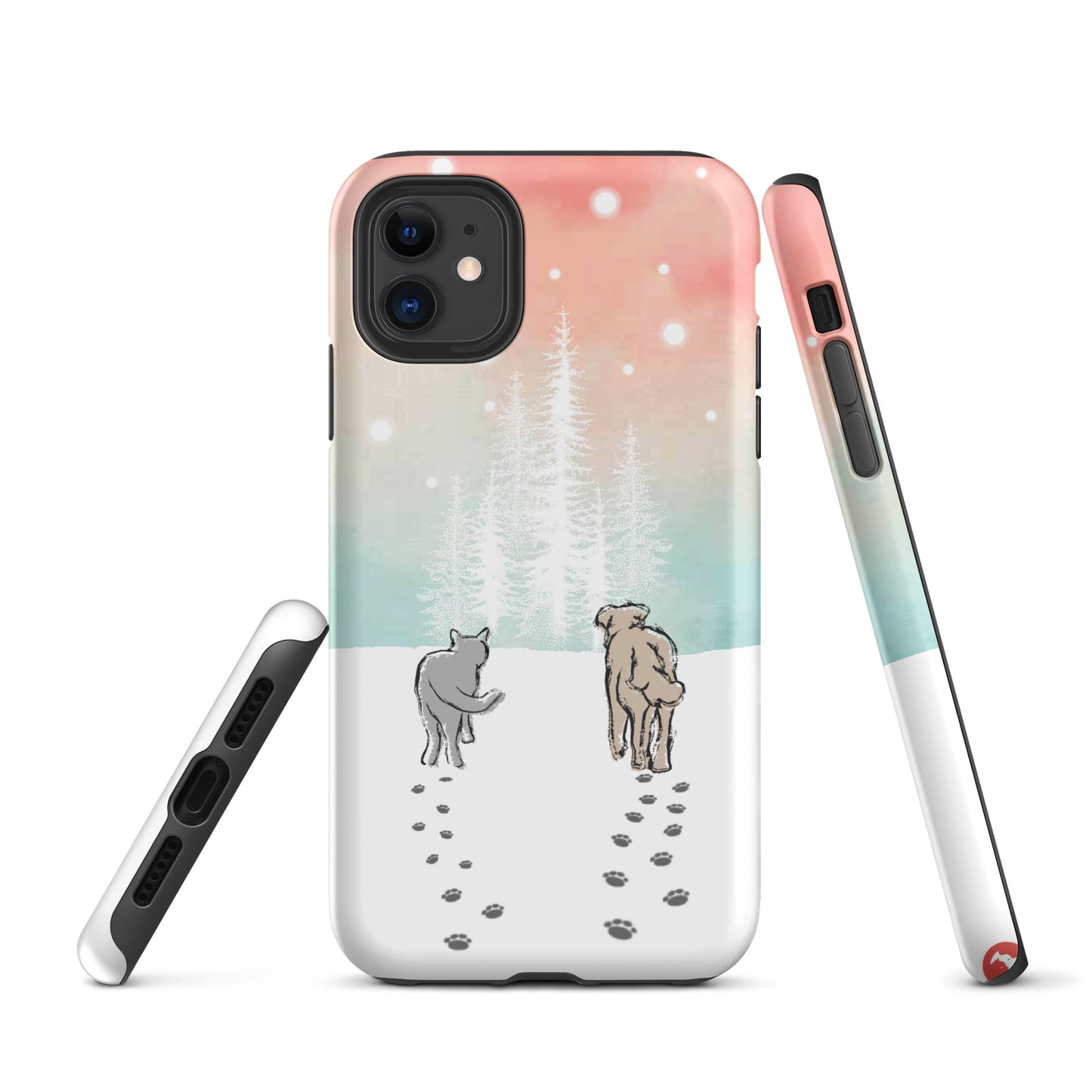 Cat and Dog Watercolor iPhone® Case