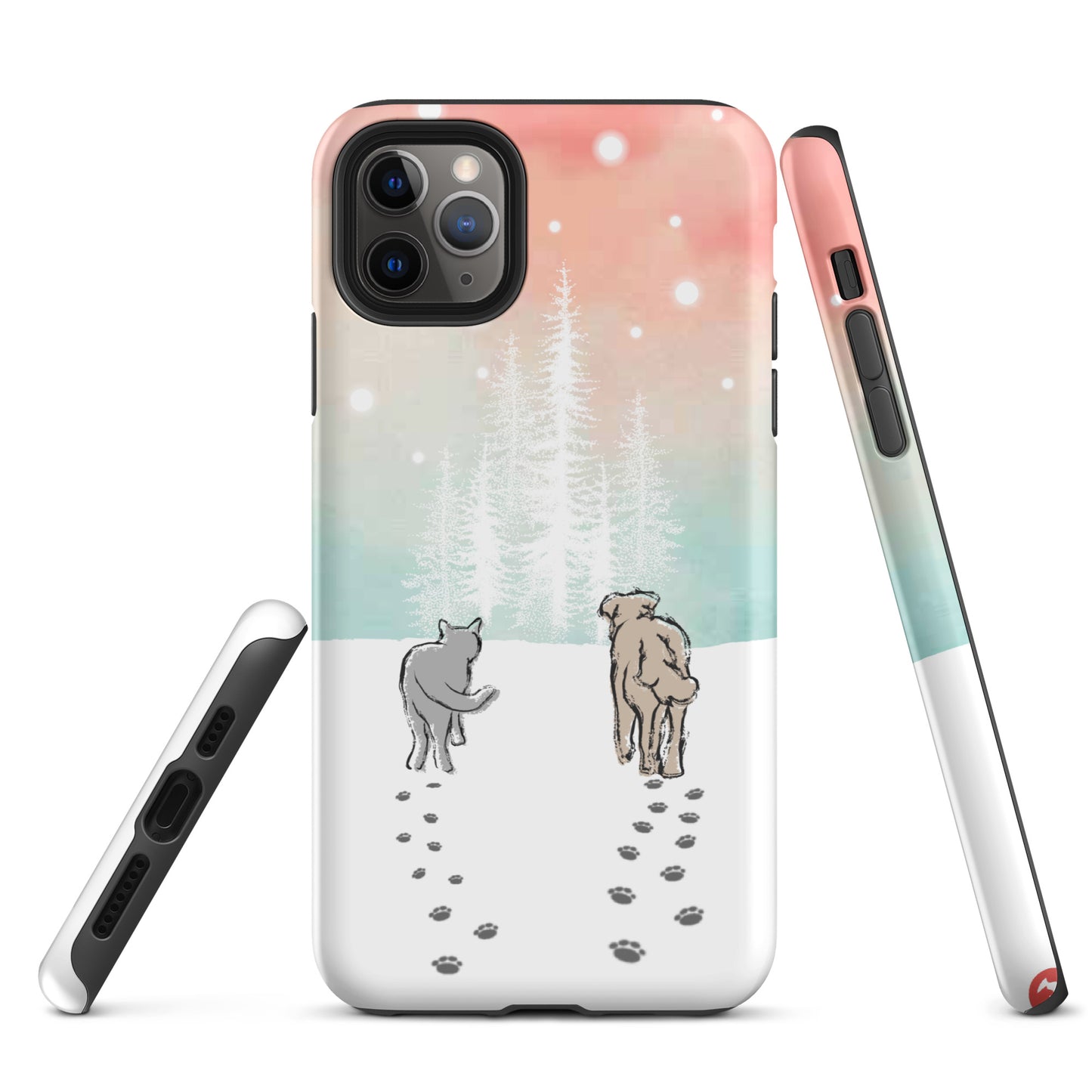 Cat and Dog Watercolor iPhone® Case