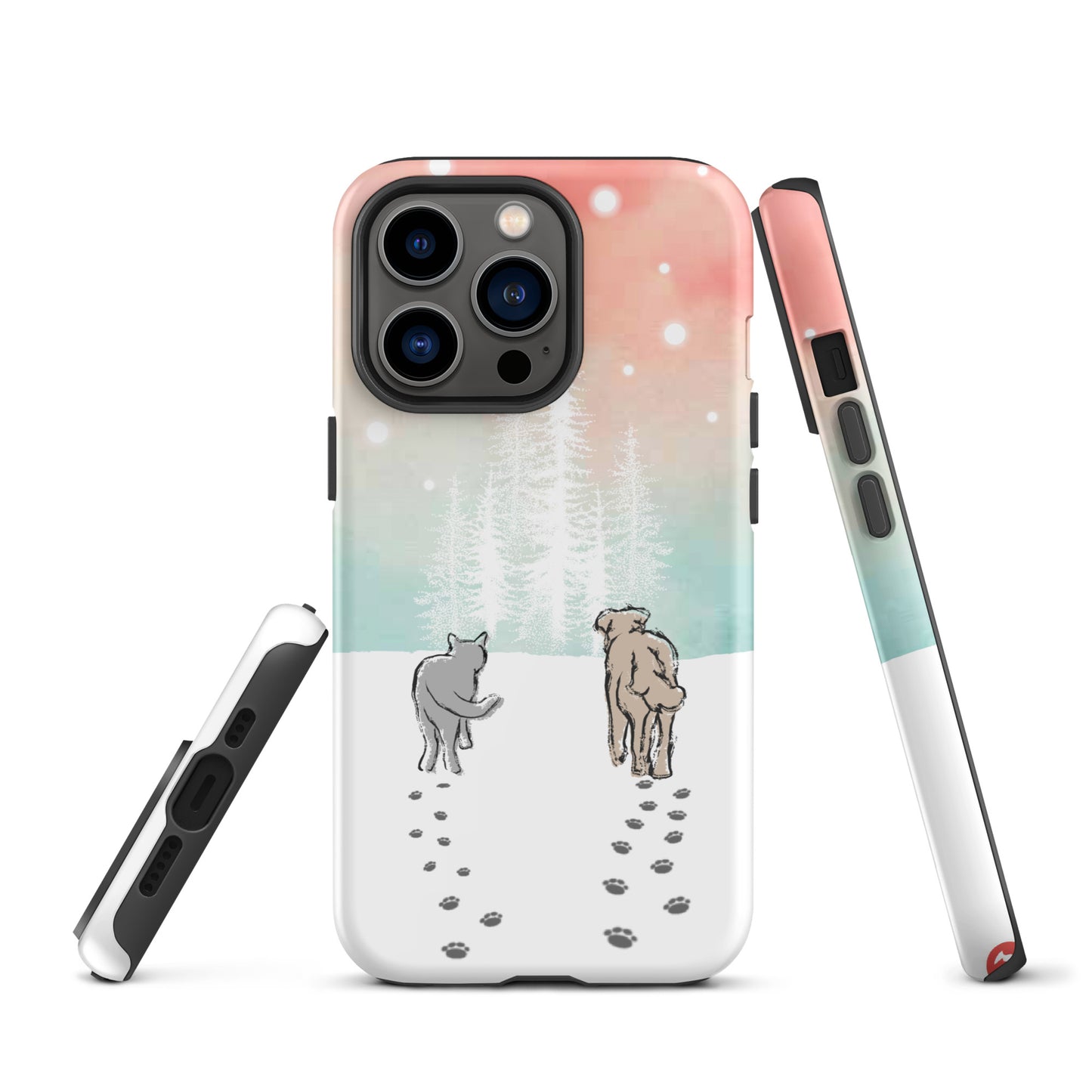 Cat and Dog Watercolor iPhone® Case