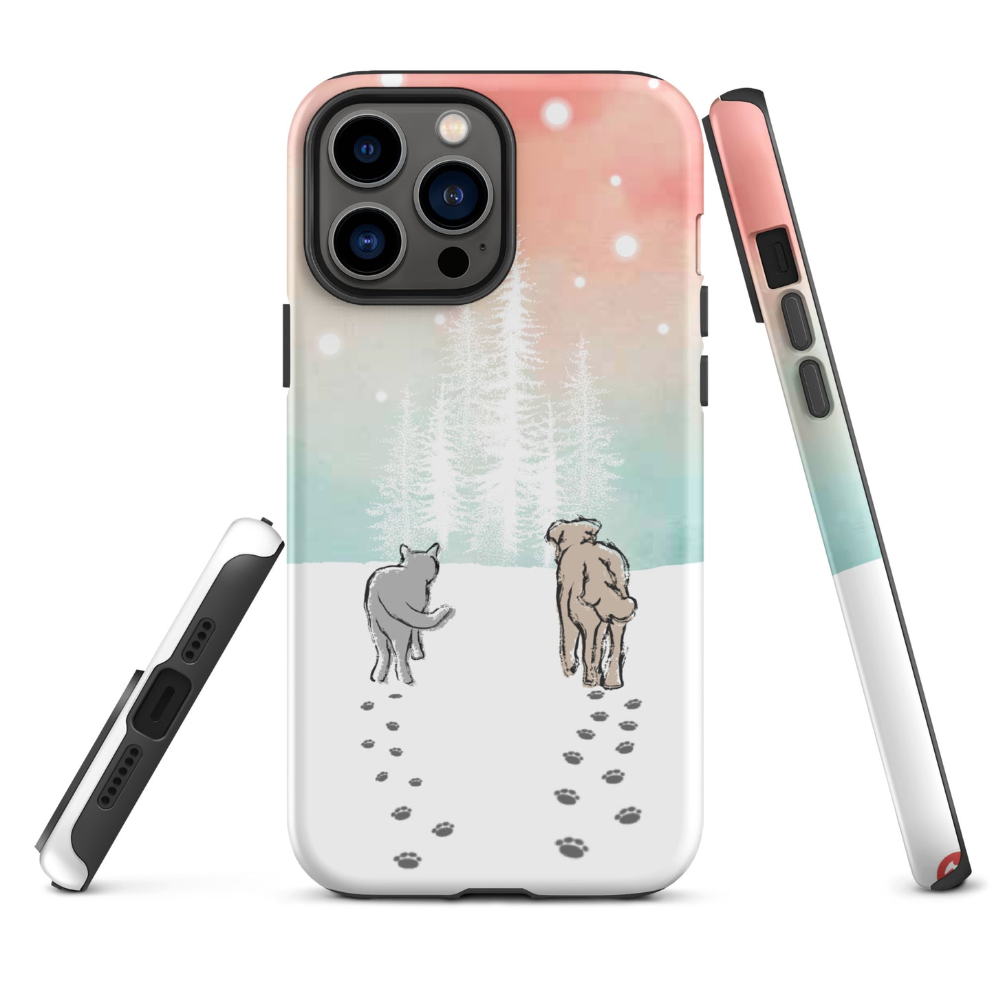 Cat and Dog Watercolor iPhone® Case