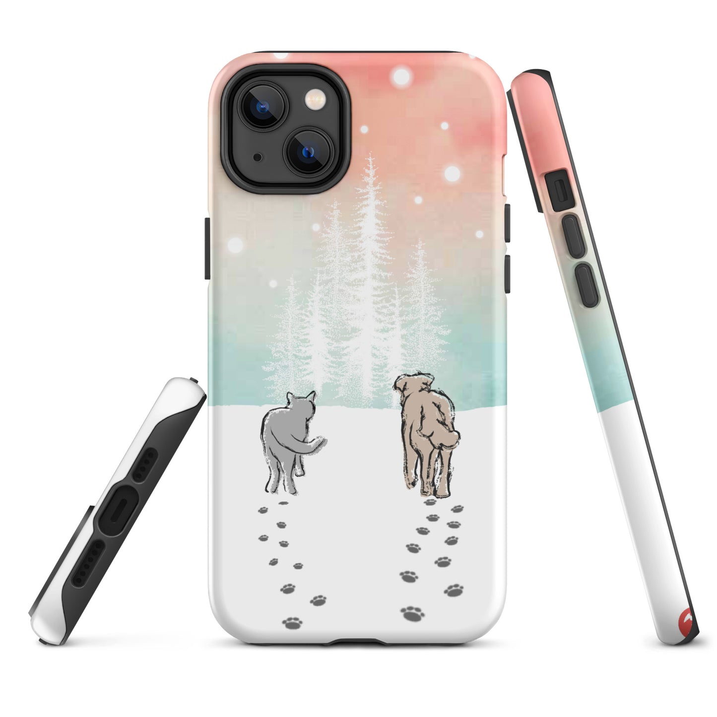 Cat and Dog Watercolor iPhone® Case