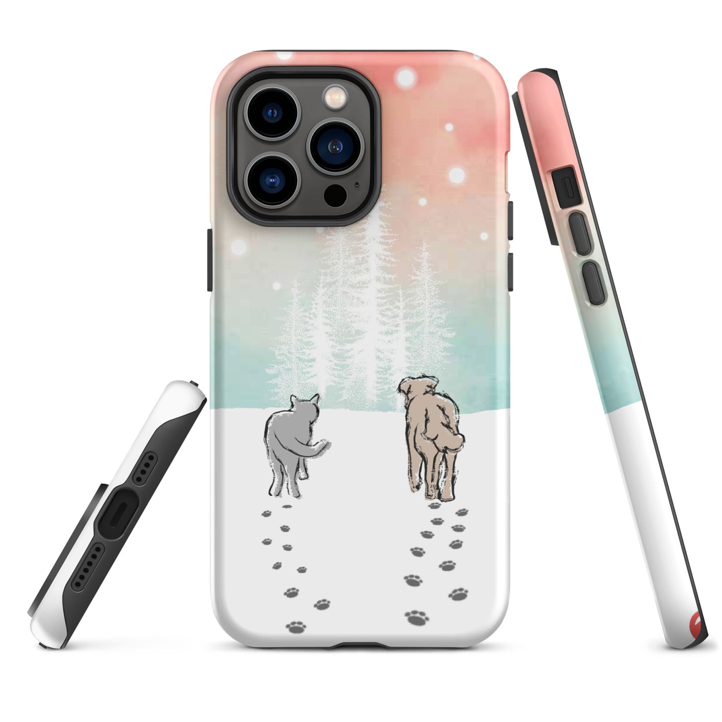 Cat and Dog Watercolor iPhone® Case