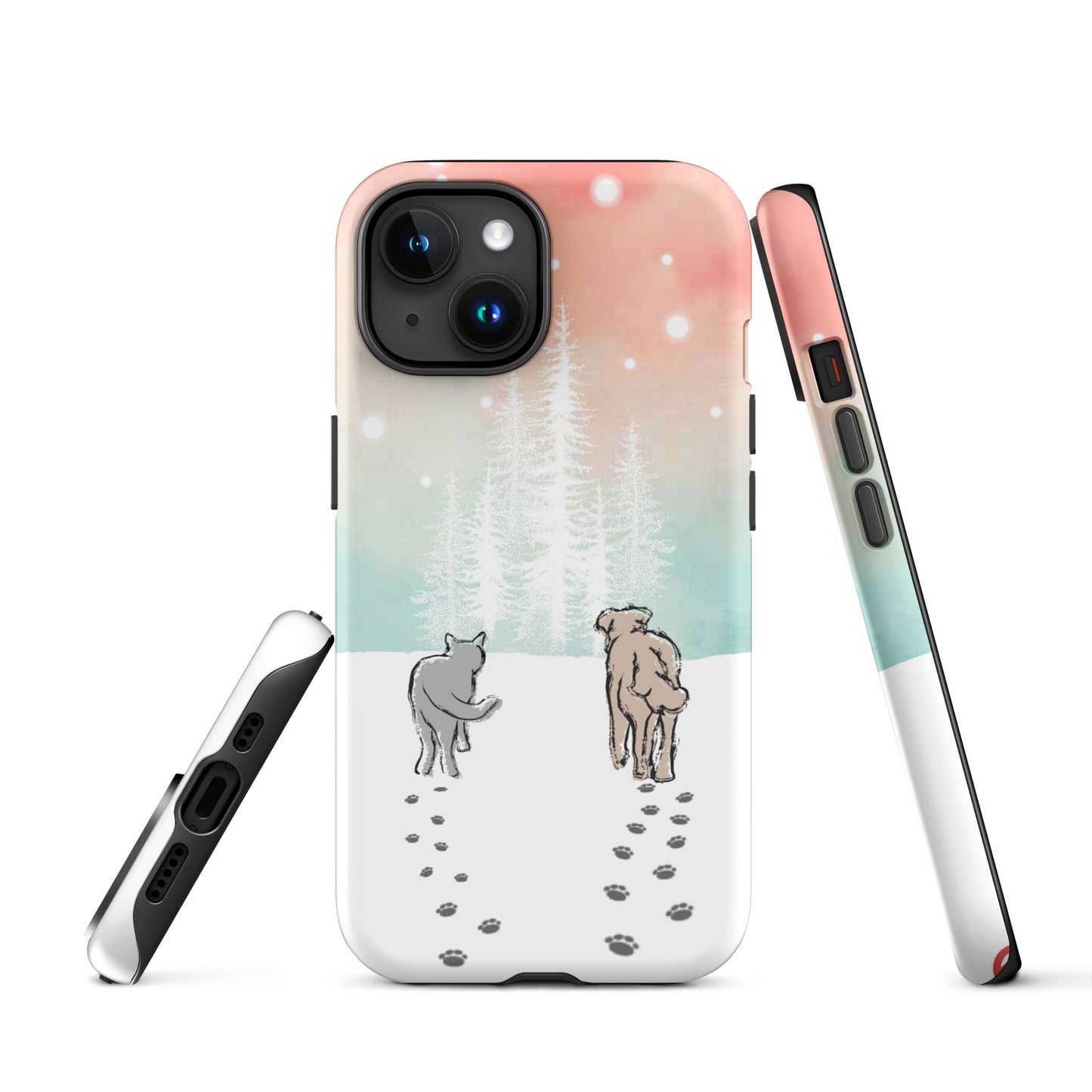 Cat and Dog Watercolor iPhone® Case