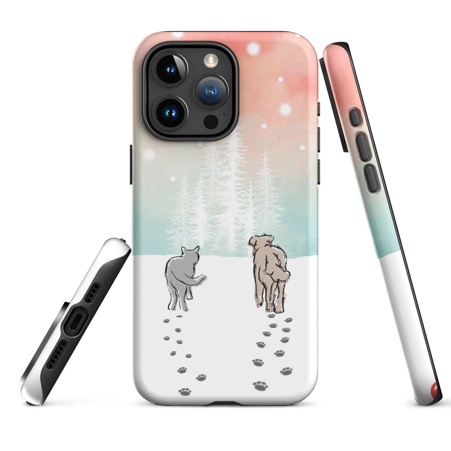 Cat and Dog Watercolor iPhone® Case