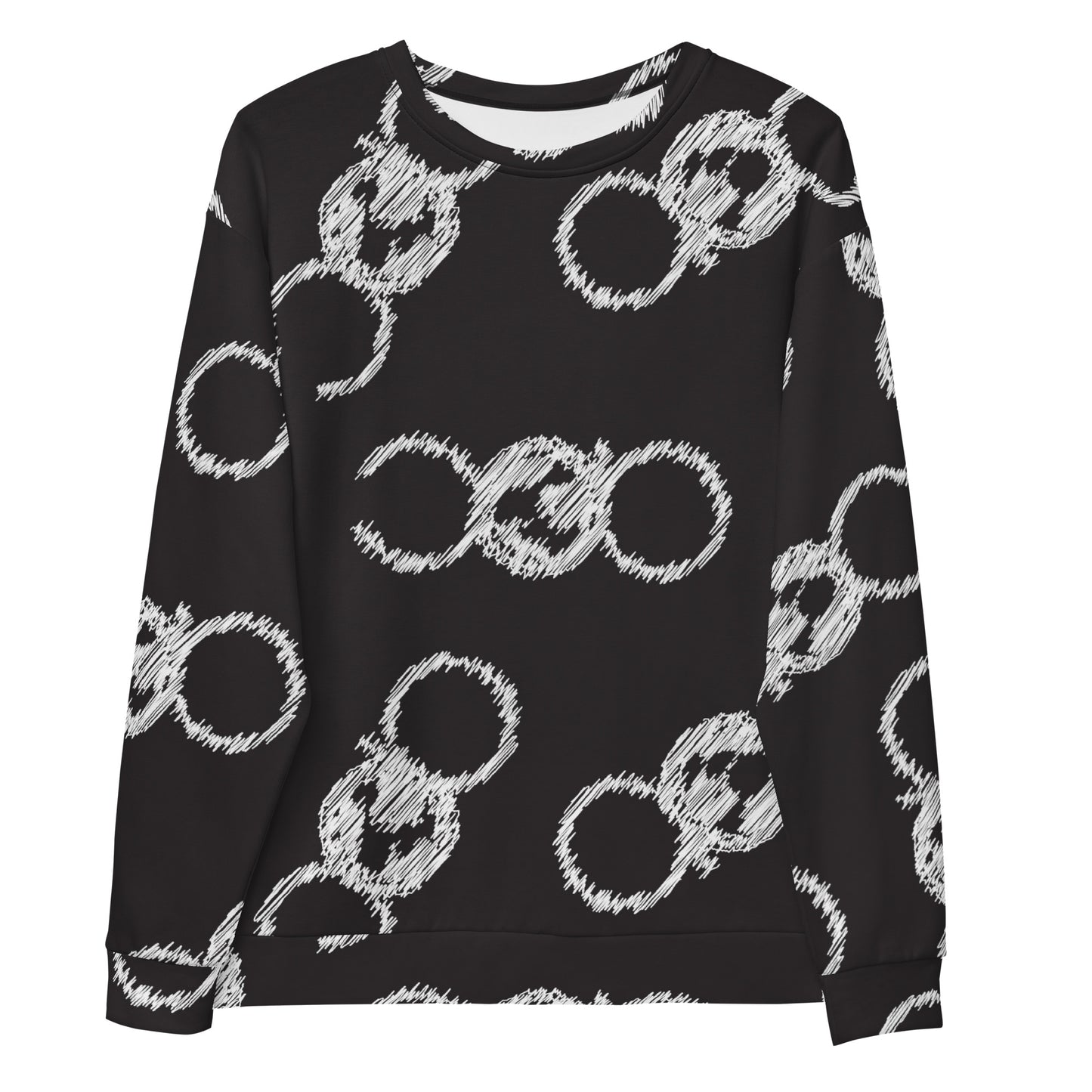 Classic Scribble Black Crewneck Sweatshirt