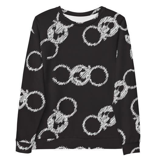 Classic Scribble Black Crewneck Sweatshirt