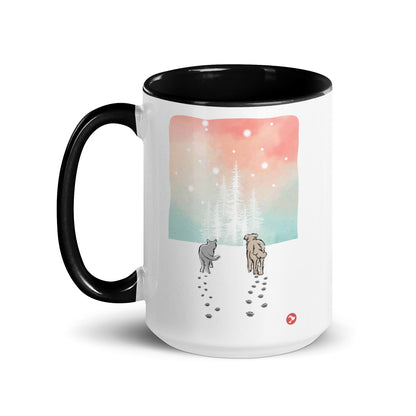 Cat and Dog Watercolor Holiday Mug