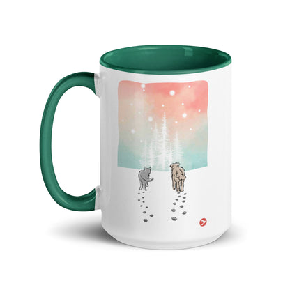 Cat and Dog Watercolor Holiday Mug